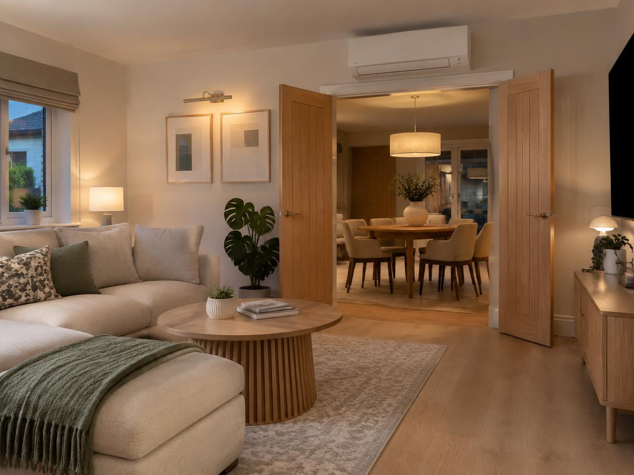 Air conditioning unit fitted discreetly in a UK family home